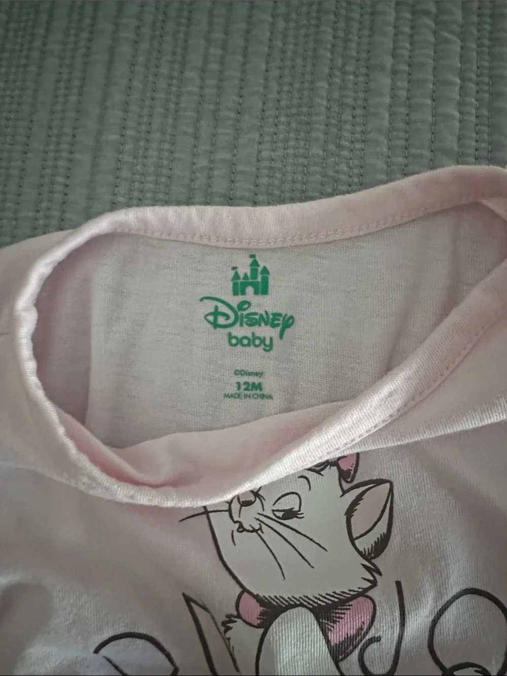 T.J.Maxx Girls Pink Marie Cat Pajama Set with Gray Shorts